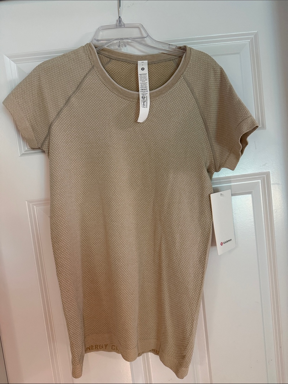 lululemon athletica Short Sleeve Textured Tee — Tan